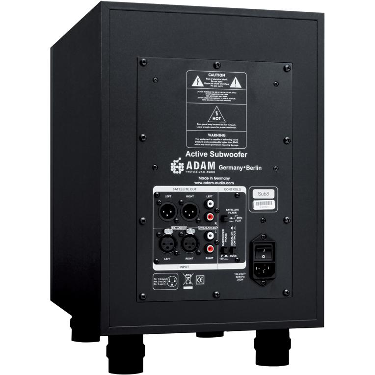 Thumbnail - Adam Audio Sub8 (Subwoofer aktiv, 1 Stk., 1x 160 W), Monitor Lautsprecher, Schwarz
