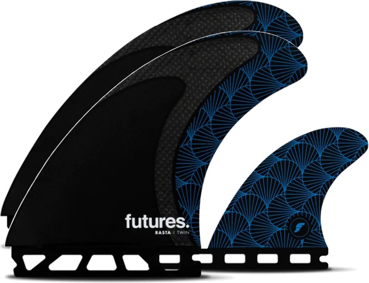 Image du produit Futures Twin Tri Fin Set Rasta Honeycomb Carbon