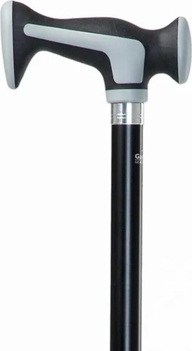 Actual product image Gastrock Walking stick with soft escort handle cushioning pad black / gray