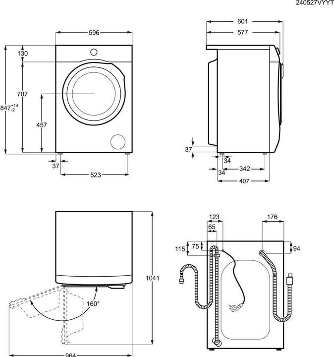 Produktbild AEG Waschmaschine LFA6K8441C 1400 rpm (8 kg, Links)