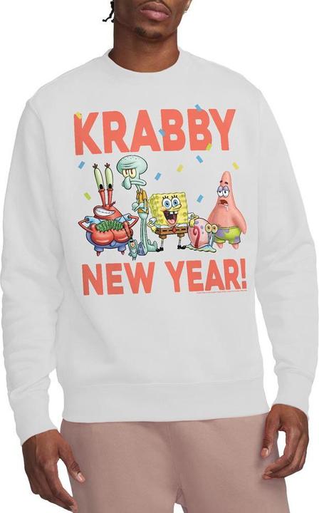 Immagine prodotto Spongebob Squarepants Krabby New Year Felpa Adulto Unisex (XL)