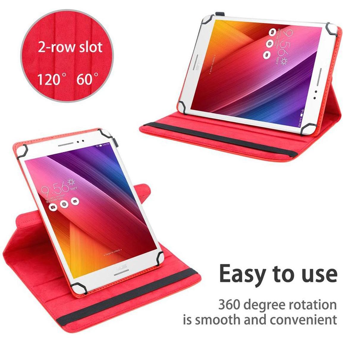 Thumbnail - Cadorabo Tablet Hülle Universal 360 (Asus ZenPad S 8), Tablet Hülle, Rot