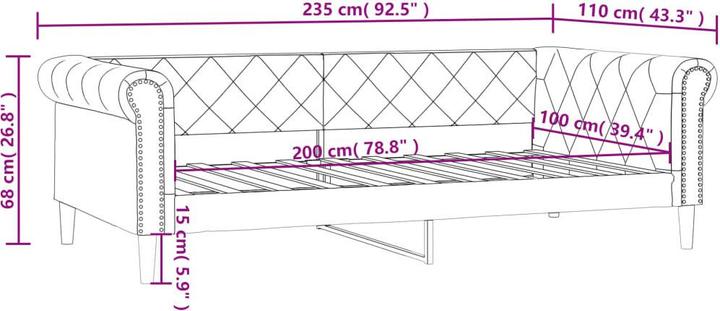 Produktbild vidaXL Tagesbett (Recamiere)