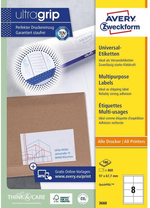 Image du produit Avery Étiquettes universelles