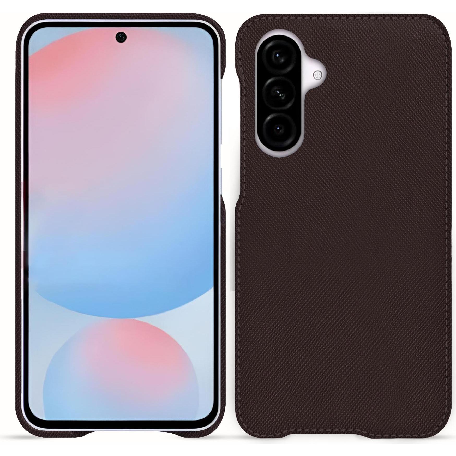 Thumbnail - Noreve Lederschutzhülle (Samsung Galaxy A55), Smartphone Hülle, Braun
