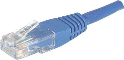 Exertis Connect Patch cable, CAT.6, U/UTP, unshielded, copper, blue, 3.0 m patch cable with latching nose protection (U/UTP, CAT6, 3 m)