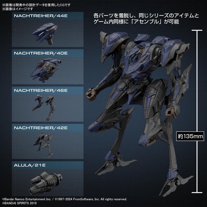 Actual product image Bandai ARMORED CORE VI - Schneider Night Heron/40E Steel Haze - Model Kit