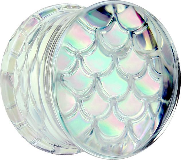 Produktbild Star Piercing Flared Plug aqua Meerjungfrau (ohne Messing, Glas)