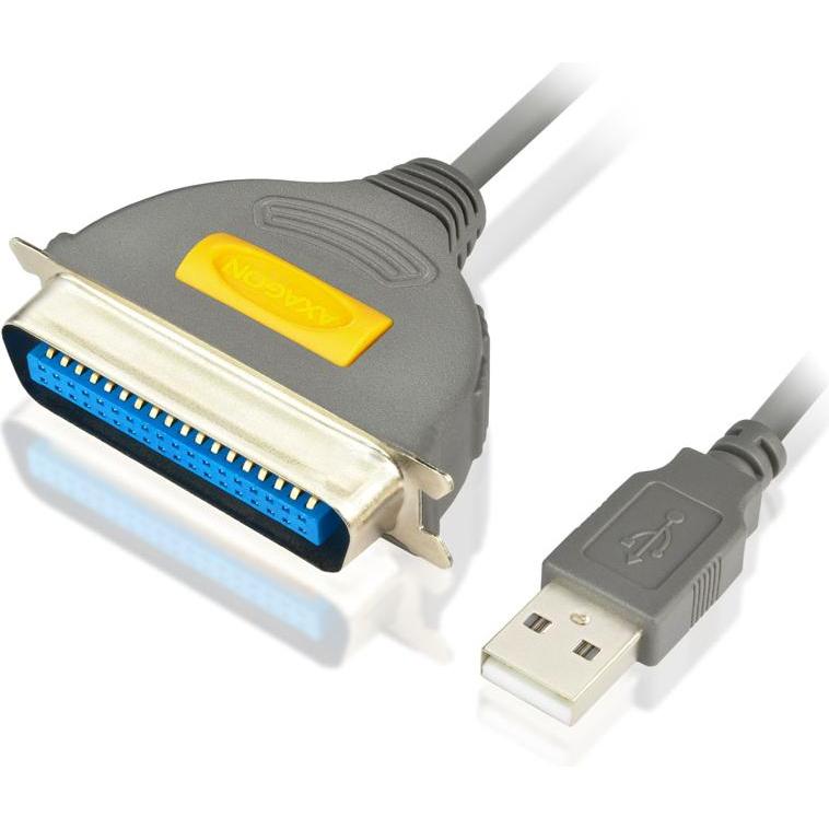 Axagon ADP-1P36 Parallel 36-pin Centronics Printer Adapter, USB 2.0 (1.50 m, USB 2.0), USB Kabel