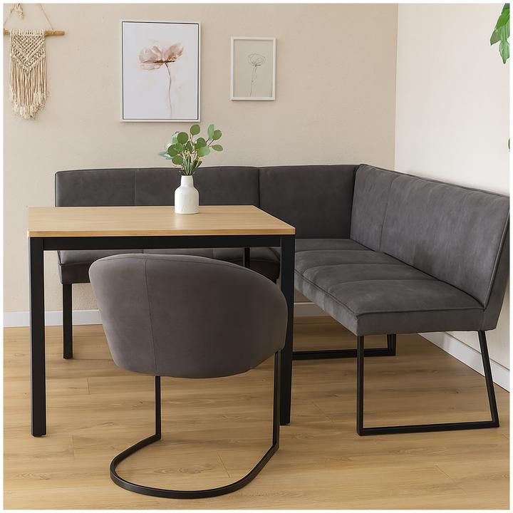 Produktbild HTI-Living Eckbank 192 x 152 cm Schwarz Vemal kurzer Schenkel rechts (192 cm)