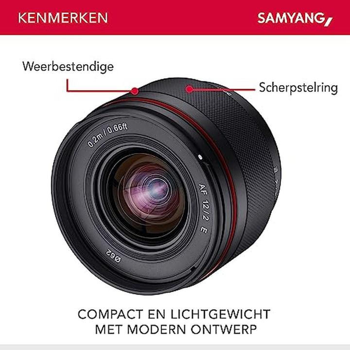 Immagine prodotto Samyang AF 12mm f/2.0 Sony E (Sony E, APS-C / DX)