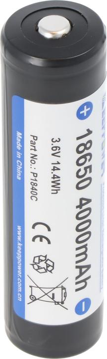 Produktbild Keeppower Akku 18650 4000mAh, 3,7V Li-Ion-Akku geschützt, Pluspol erhöht (1 Stk., 18650, 4000 mAh)