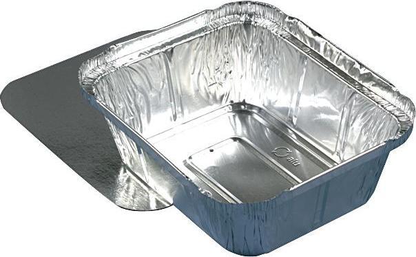 Produktbild Papstar Aluminium-Schale, eckig mit Deckel (10 x)