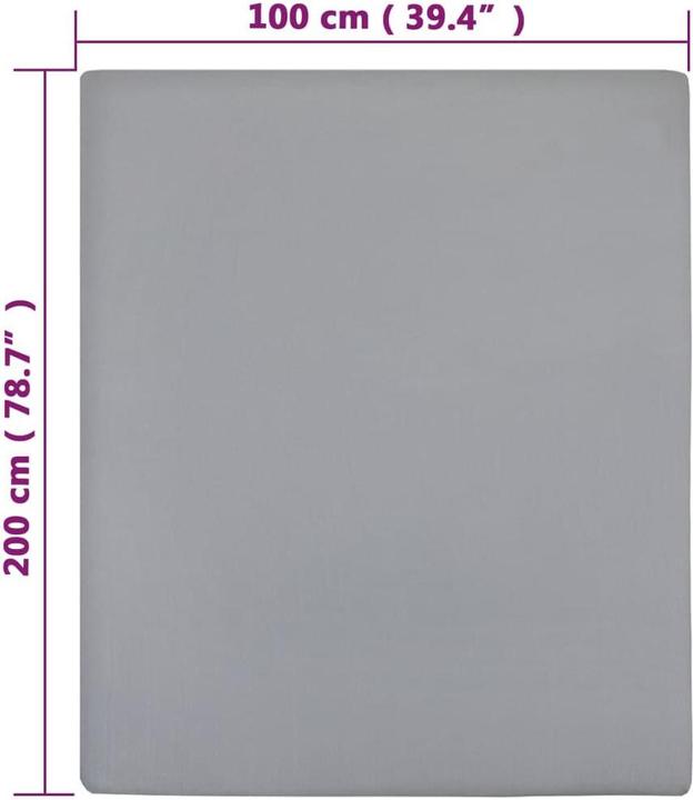 Actual product image vidaXL Jersey Spannbettlaken (100 x 200 cm)