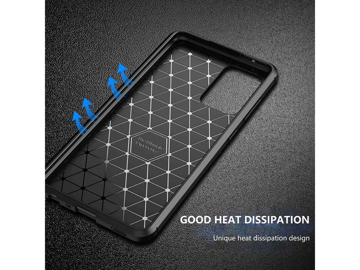 Actual product image Screenguard Samsung Galaxy A52 Cover Carbon Design TPU Case (Samsung Galaxy A52)