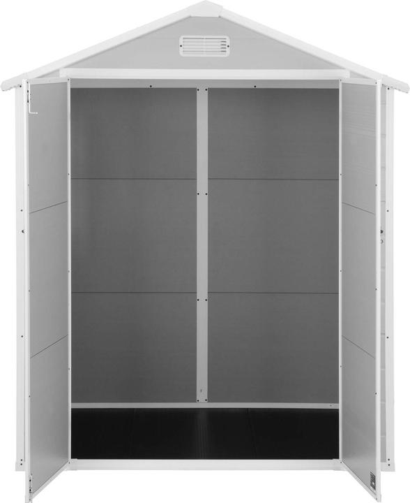 Produktbild Uniprodo Geräteschuppen Kunststoff Gartenschrank Gartenschuppen Lichtfenster grosse Tür