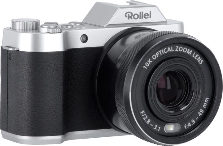 Rollei Powerflex 10x Retro I 64 MP Digitalkamera mit 4K (4.9 - 49 mm, 64 Mpx, 1/2.8")