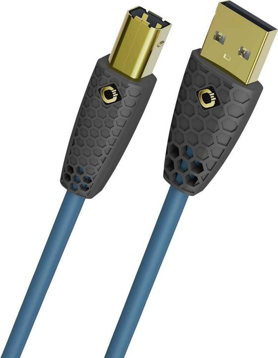 Oehlbach USB-Kabel USB-B Stecker, USB-A Stecker 7.5 m Petrolblau doppelt geschi (7.50 m, USB 2.0)