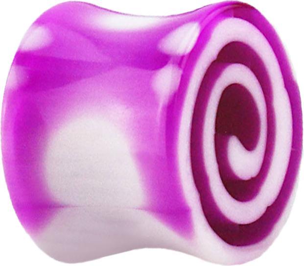 Image du produit Star Piercing Flared Plug avec tourbillon rose (Matières plastiques, sans laiton)