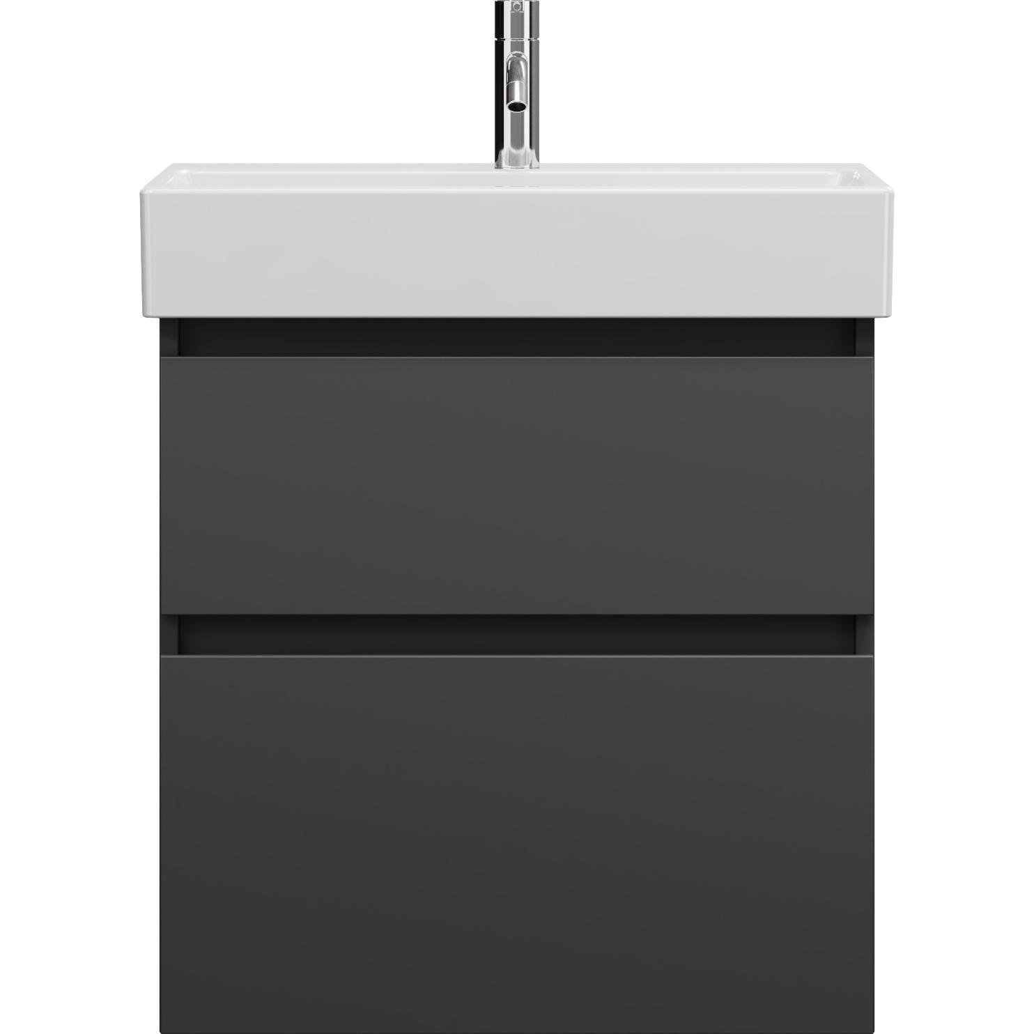 burgbad, Badmöbelset, Lin20 Keramik-Waschtisch hoch inklusive Waschtischunterschrank 2 Auszüge, 630x370x710mm, SG