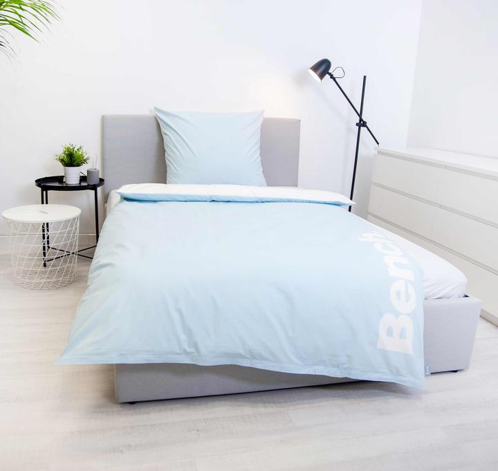 Produktbild Herding Klaus GmbH Bettwäschegarnitur Bench Hellblau/Weiss (Duvetbezug, 160 x 210 cm)