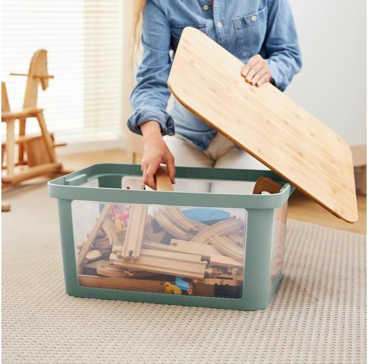 Produktbild Rotho Babydesign Spielzeugbox PINA 45 l Sage Green