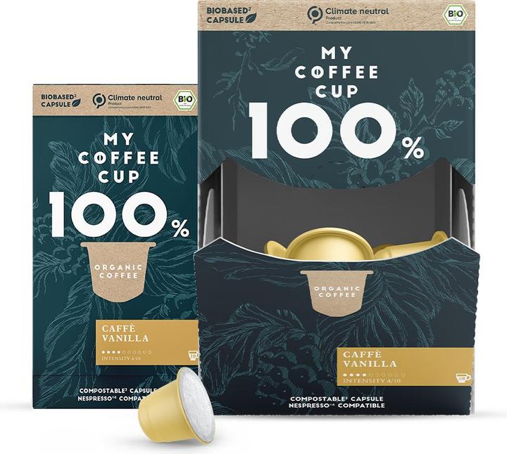 Actual product image My-Cups Organic Caffè Vanilla coffee capsules 10 capsules (10 x Port.)