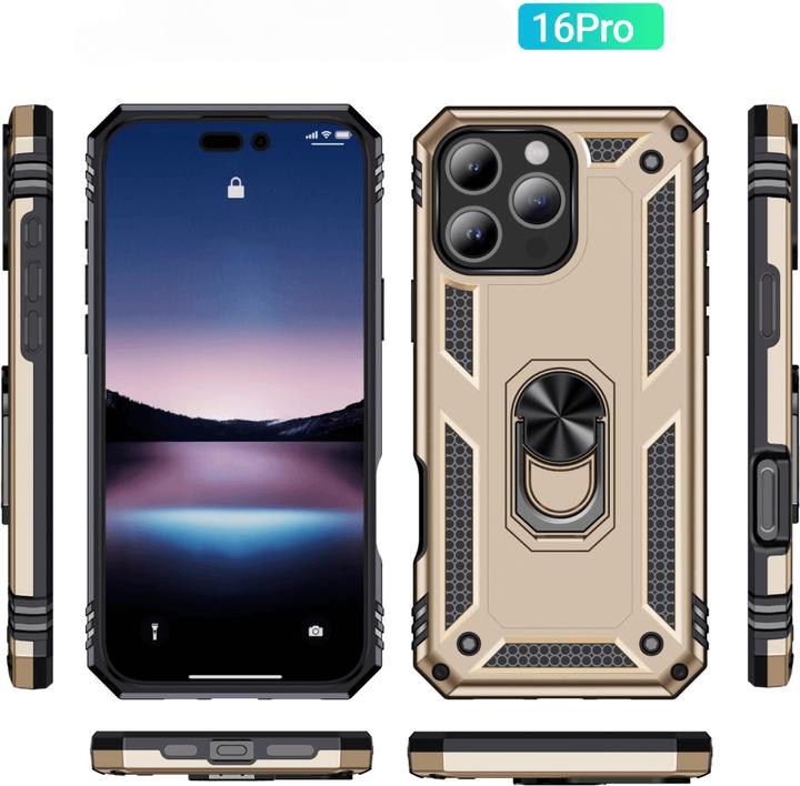 Actual product image Cover-Discount iPhone 16 Pro - Robust back cover with kickstand (Apple iPhone 16 Pro)