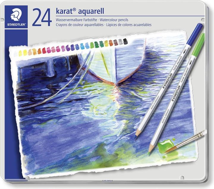 Actual product image Staedtler karat aquarell 125 Watercolour pencils (24 x)