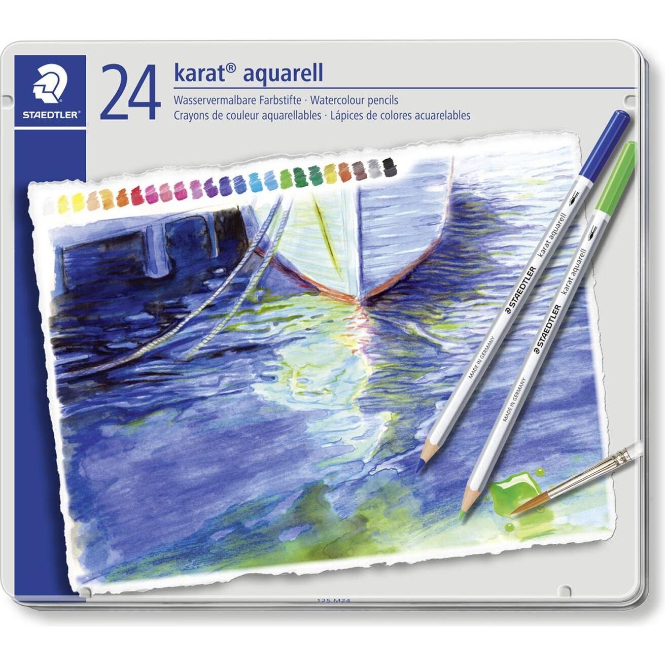 Staedtler karat aquarell 125 Wasservermalbare Farbstifte (24 x) (125 M24)