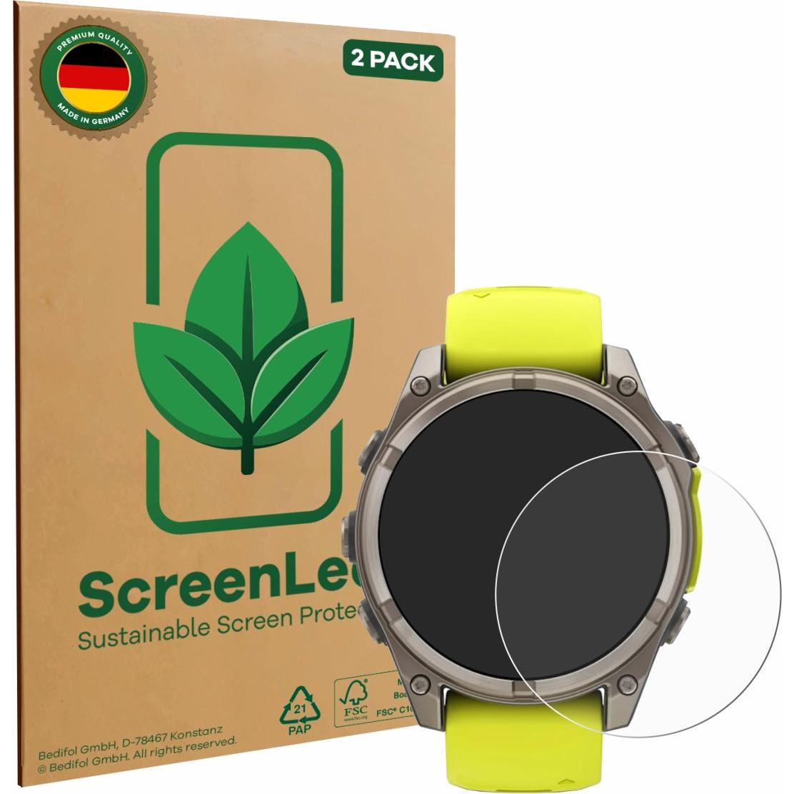 ScreenLeaf Pellicola protettiva, Proteggi Schermo Sostenibili, Clear, Antigraffio, Pellicola protettiva per smartwatch, Trasparente