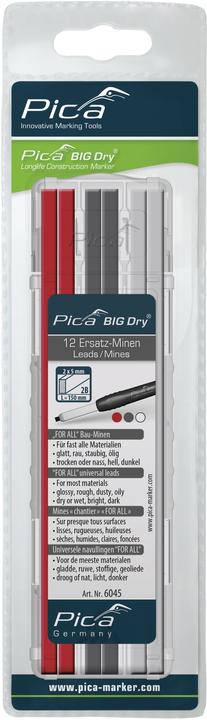 Produktbild Pica Ersatzminen BIG-Dry G/W/R (12 Stück, Mehrfarbig, 5 mm)
