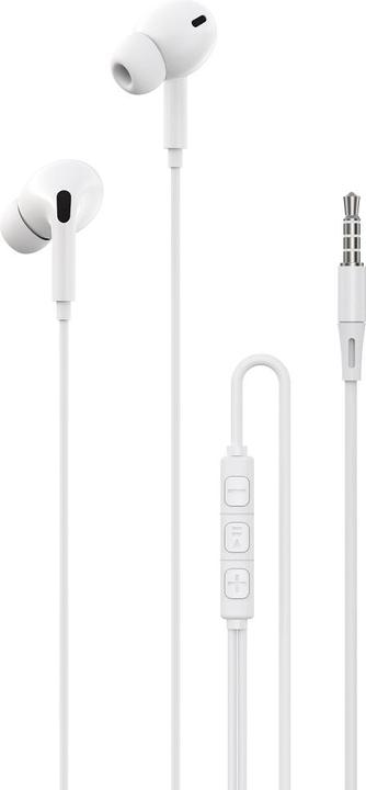 Devia wired earphones Kintone A2 jack 3,5mm white (Cable)