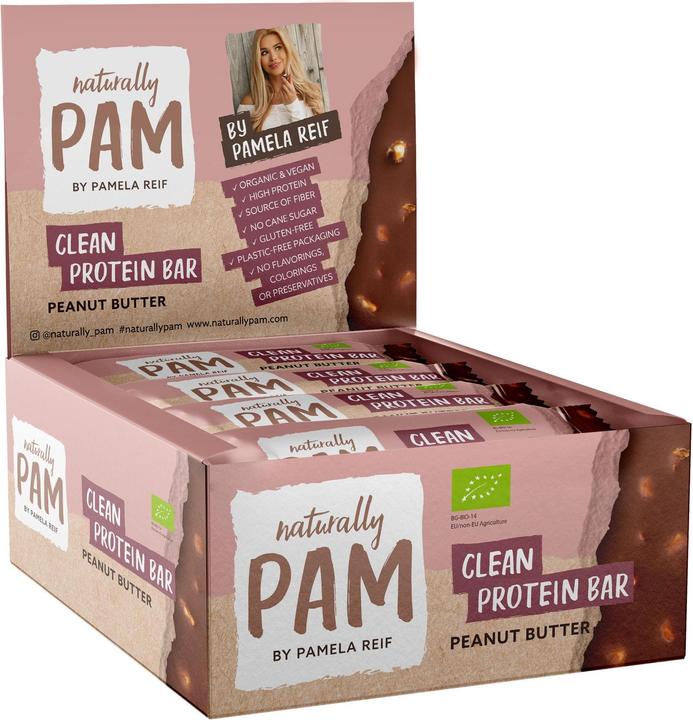 Naturally Pam Clean Protein Bar (Peanut Butter, 12 Stk., 600 g)