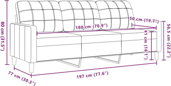 Produktbild vidaXL Sofagarnitur (2-Sitzer, 3-Sitzer)