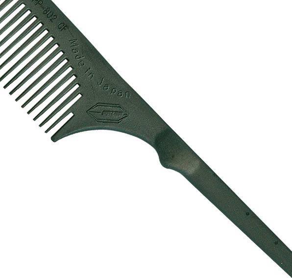 Actual product image Fejic Japan Carbon toupee handle comb no. 802