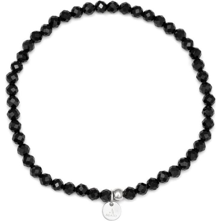 Agato, Bracciale, - Men's beaded spinel bracelet POL-B04/20G