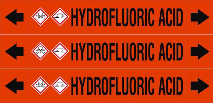 Energielabel Brady ASME - Leidingmerkers - Fluorwaterstofzuur