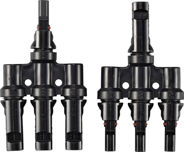 Actual product image Sygonix Solar adapter T-connector (3 to 1) 1000V SY-6408000 Y-plug (Solar connector)