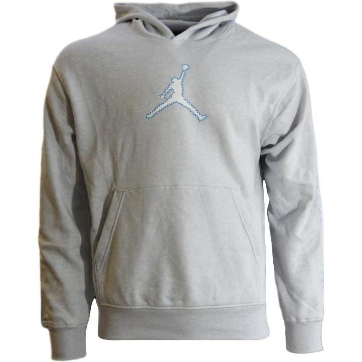 Air Jordan, Uomini, Felpa + Maglione, Men's Flight MVP Fleece Hoodie - FN6352-043, Bianco, Grigio, (XL)