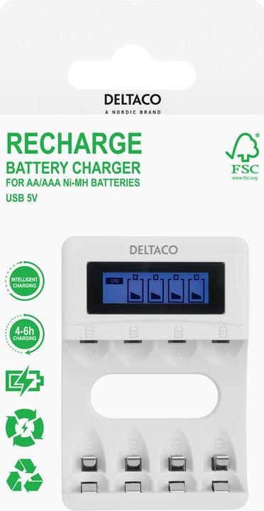 Produktbild Deltaco CHG-SG-USB100 (1 Stk., AA, AAA)