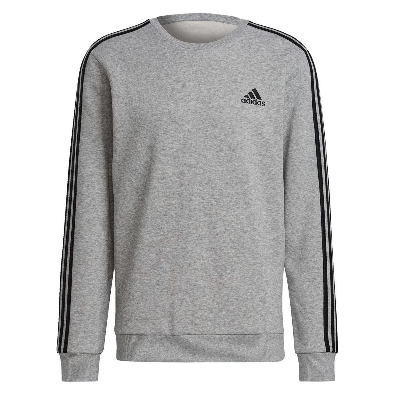 Adidas, Mannen, Springer, Essentials Fleece 3-Stripes Sweatshirt, Grijs, (Xxl)