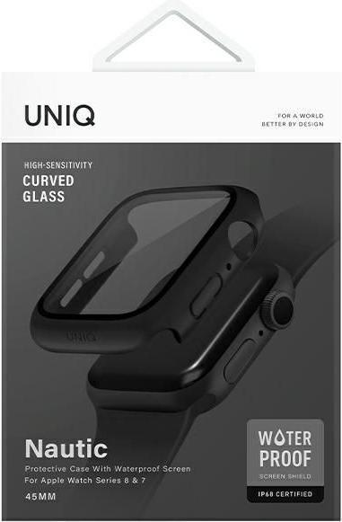 Actual product image Uniq etui Nautic Apple Watch Series 7/8 45mm czarny/black