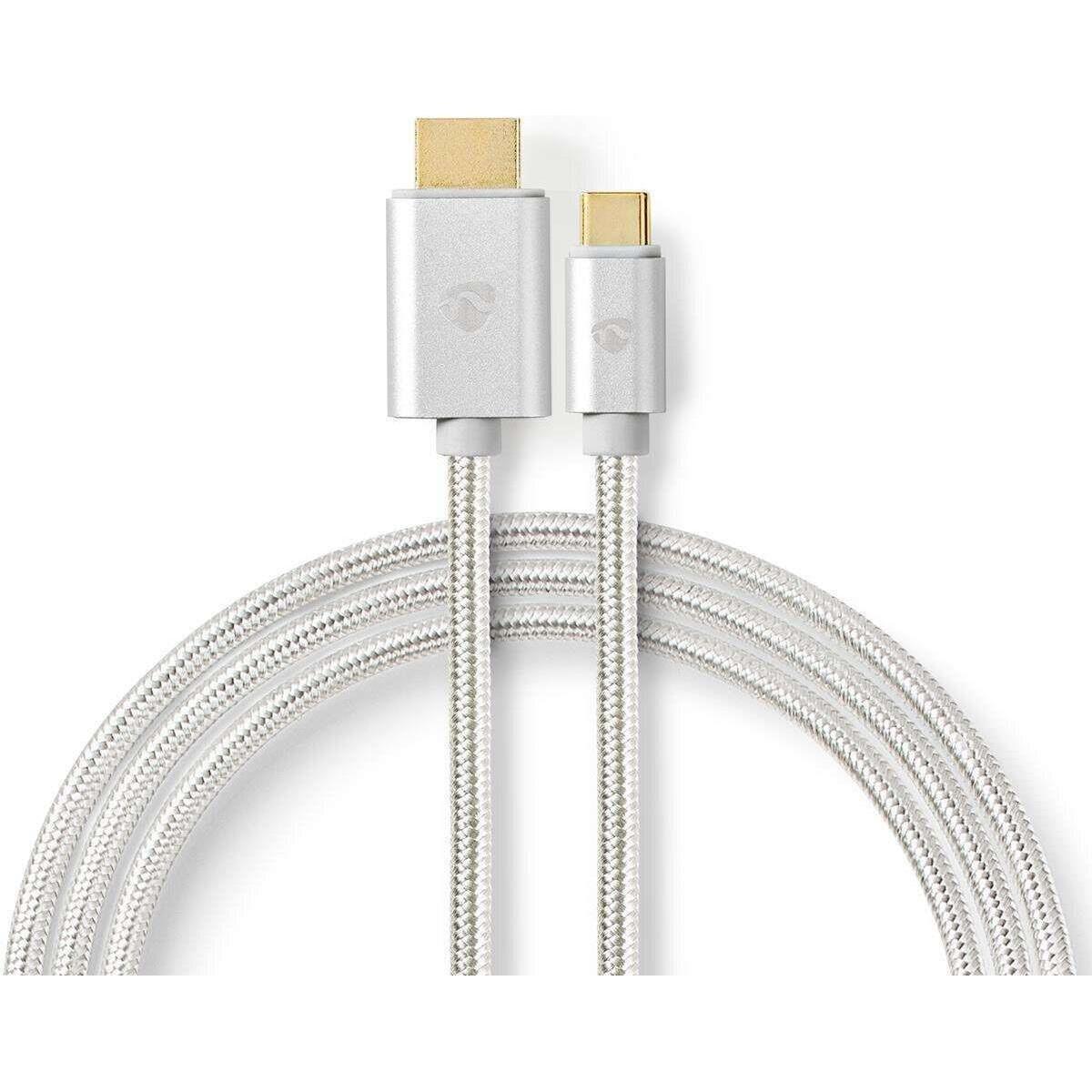 Nedis USB-Adapter- USB 3.1- USB-Typ-C Stecker- HDMI- 2.00 m- rund- (2 m, USB 3.2 Gen 1), USB Kabel