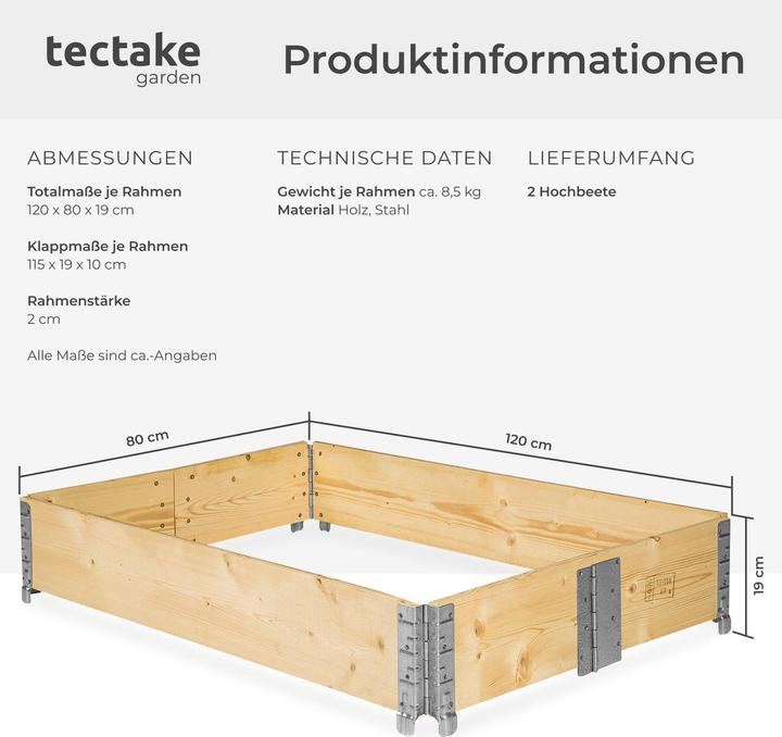 Image du produit tectake lit surélevé
