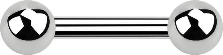 Image du produit Star Piercing Barbell femelle argent avec deux billes (sans laiton, Acier chirurgical 316L)