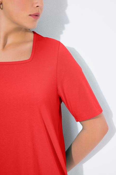 Actual product image Ulla Popken Essential Square Neck Stretch Tee (54)
