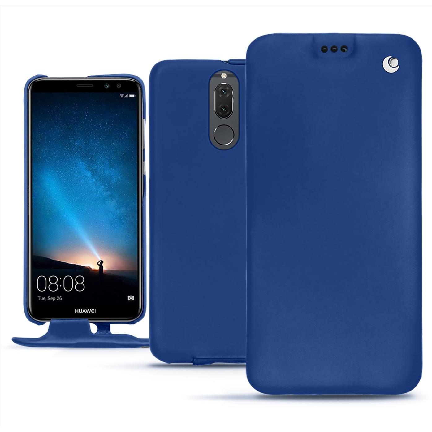 Noreve Lederschutzhülle vertikal (Huawei Mate 10 Lite), Smartphone Hülle, Blau