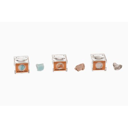 Out of the blue 3er Set Mineralsteine Aragonit / Feldspat / Alabster