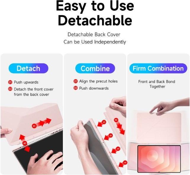 Image du produit Samsung Galaxy Tab S11 - Ducis Magi Series, aufstellbares Flip-Etui, Pink (Samsung Galaxy Tab S11 Ultra)